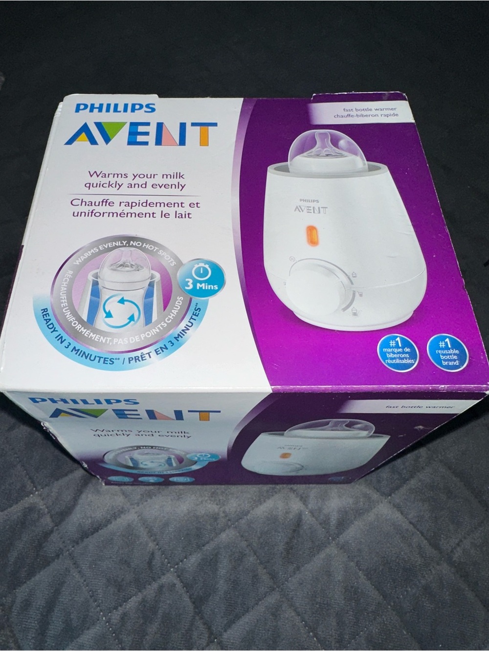 Philips Avent White Bottle Warmer with Gray Dial